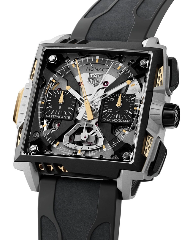 Tag Heuer – Monaco Split-Seconds Chronograph Air 1, futuristischer Chronograph mit Automatikwerk