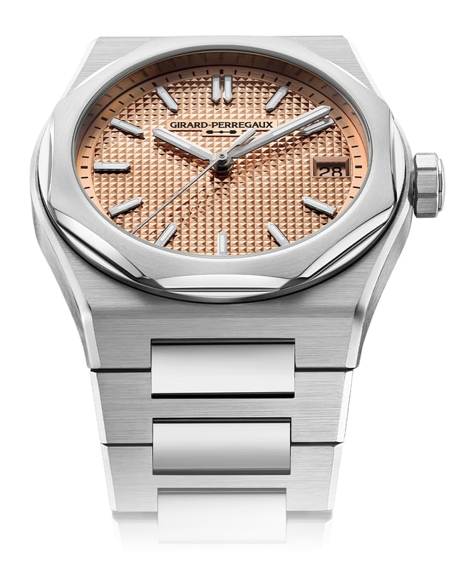Girard-Perregaux – Laureato Fifty, Stahlsportuhr mit Manufakturkaliber und aufwendig gearbeitetem Zifferblatt