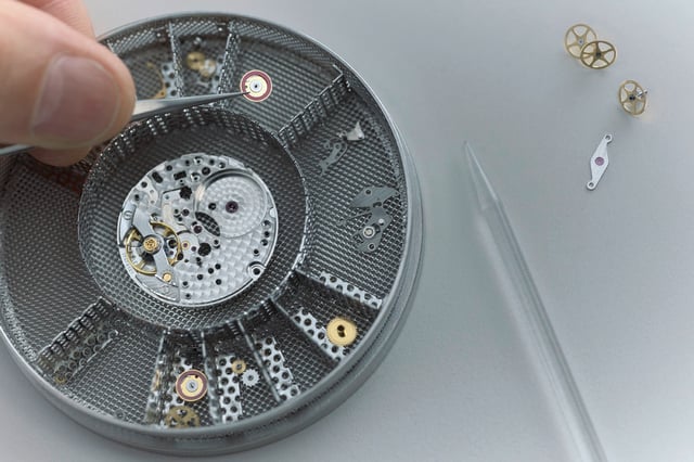 Rolex-Service: Vorbereiten des Ultraschallbads