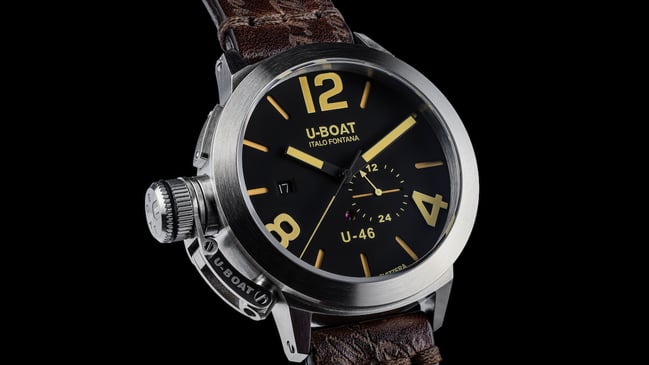Zifferblatt der U-Boat U46 Nero-TreQuarti4-3Corretto