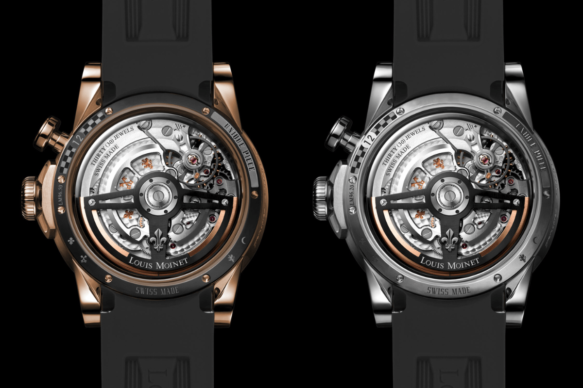 Rückseite, Kaliber der Louis Moinet Time to Race