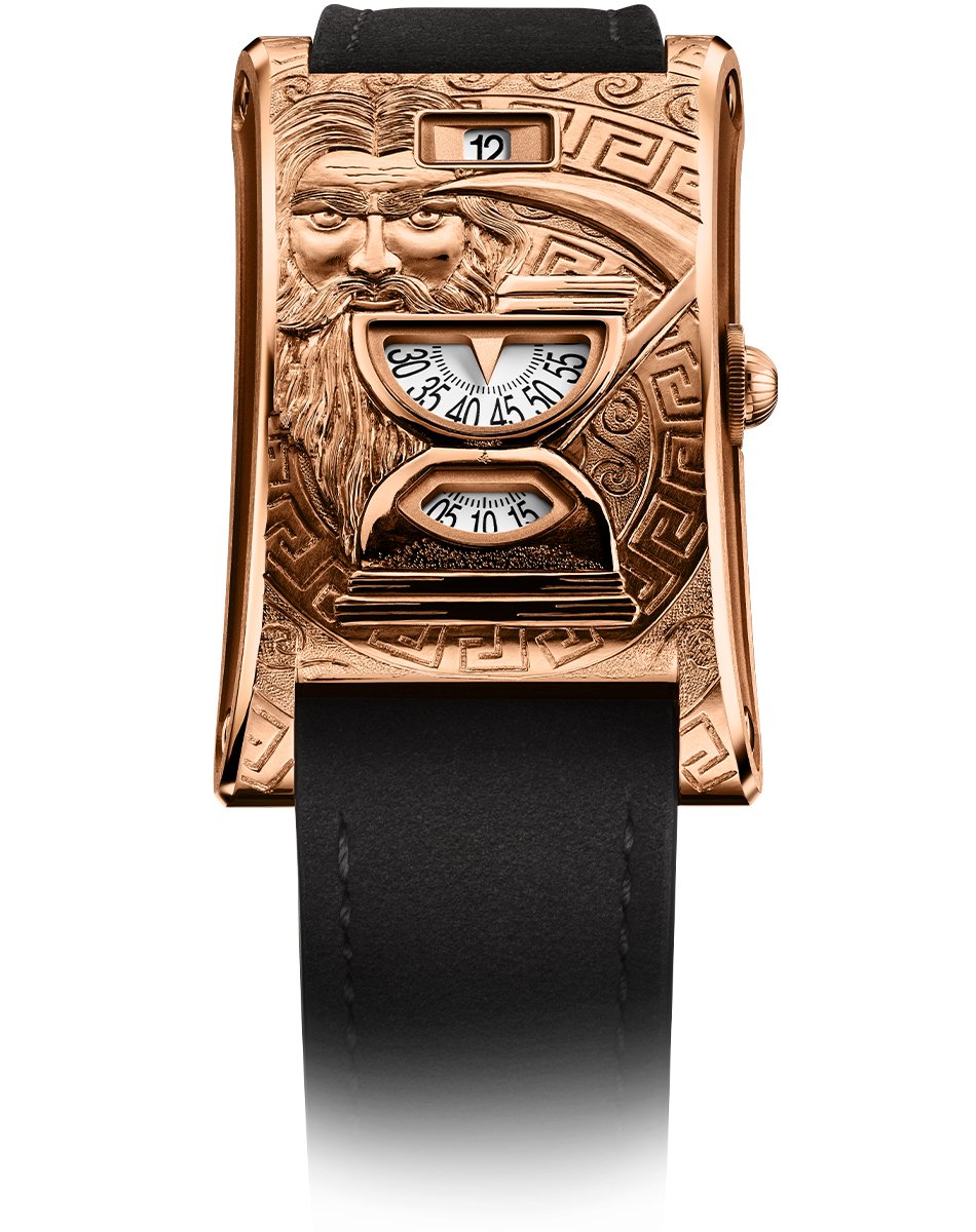 Chronoswiss – Neo Digiteur Chronos, ausgefallene Golduhr mit aufwendigen Gravuren