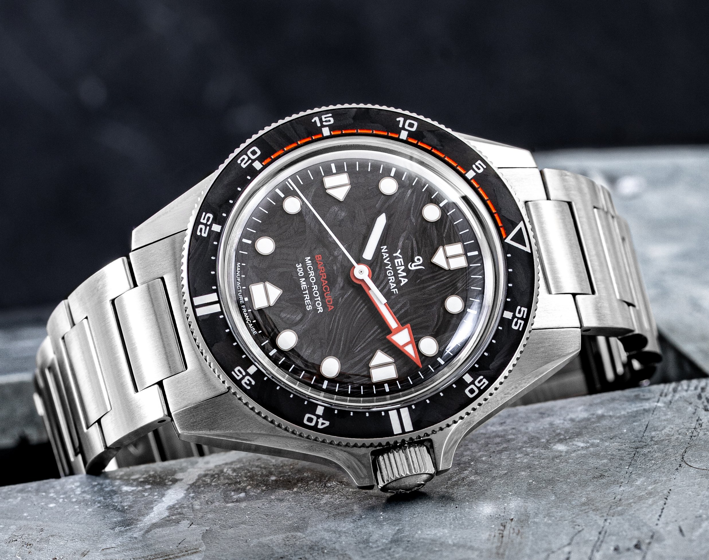 Der Navygraf Barracuda CMM.20 Limited Edition von Yema mit Edelstahlband