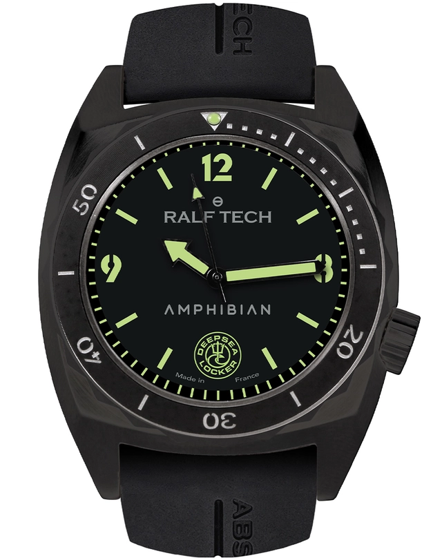 Ralf Tech – The Beast Black Amphibian, taktische Uhr mit monochromer Optik