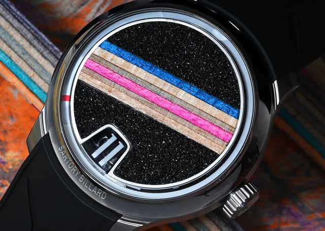 Sartory Billard, ausgefallene Uhr mit springender Stunde