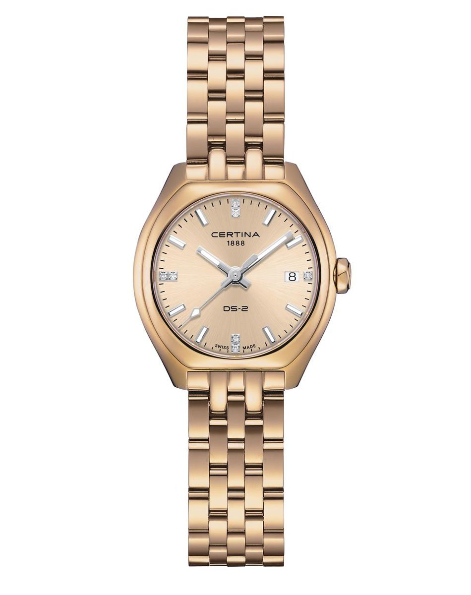Certina: DS-2 Lady roségoldfarben PVD-beschichtet