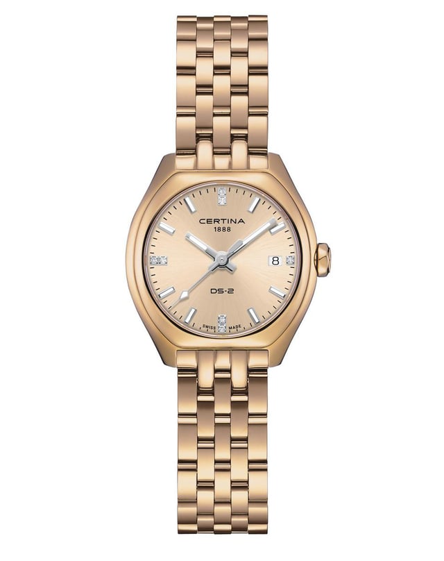 Certina: DS-2 Lady roségoldfarben PVD-beschichtet