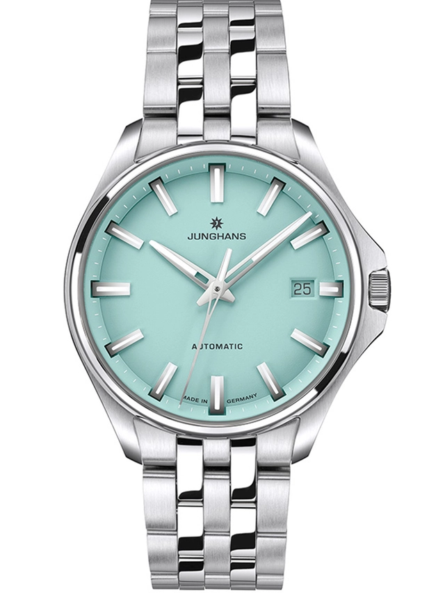 Junghans Meister S Automatic, Referenz 36_27_4581_44, mintgrünes Zifferblatt