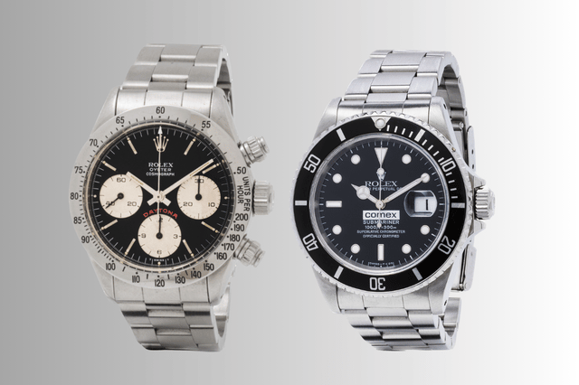 Die Rolex-Daytona „Big Red“ Ref. 6265 und die Rolex Submariner Comex Ref. 16610