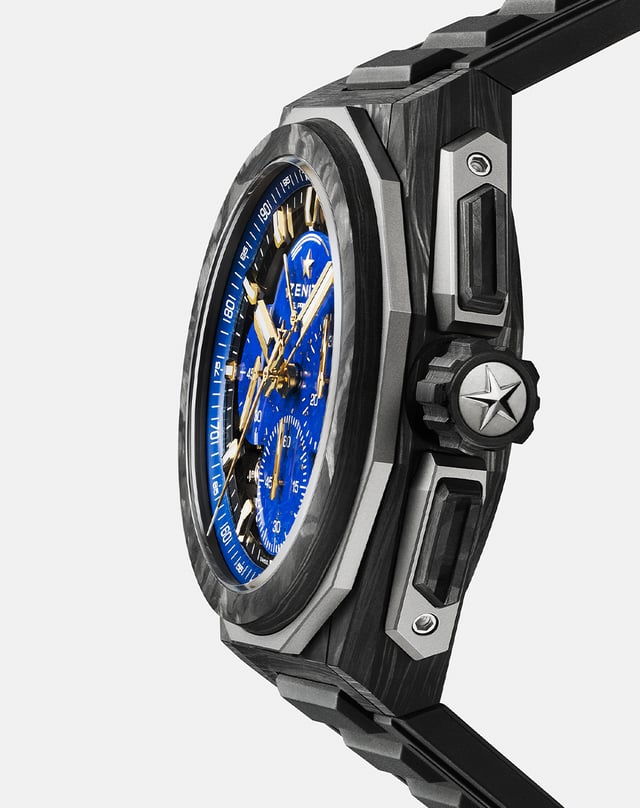 Zenith – Defy Extreme Lapis Lazuli II, hochfrequenter Automatikchronograph mit skelettiertem Zifferblatt
