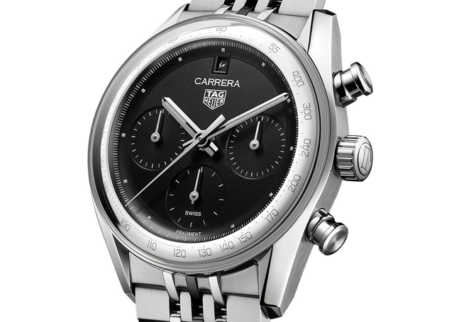 TAG Heuer Carrera Chronograph x Fragment Limited Edition, Zifferblatt und Lünette mit Glassbox-Design