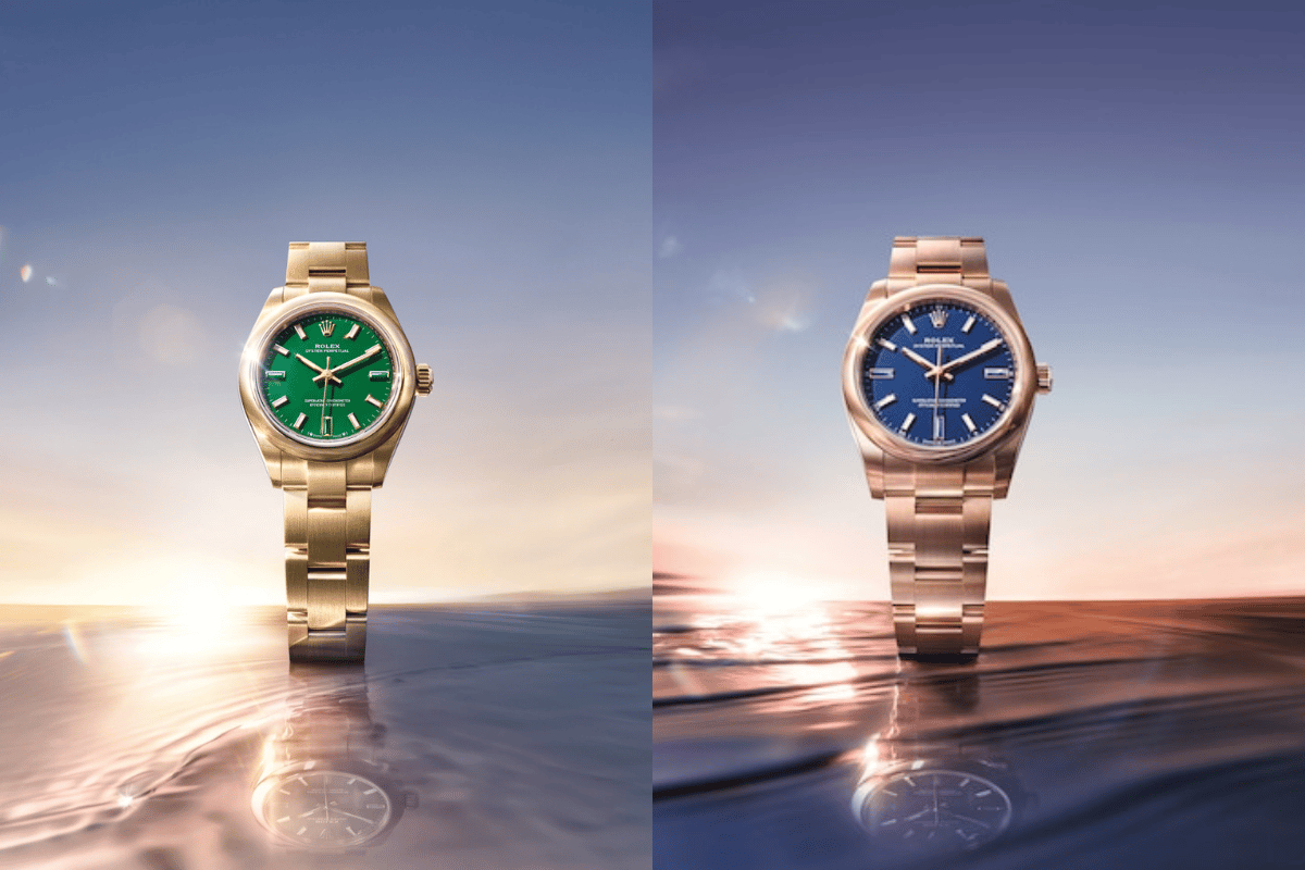 Rolex Oyster Perpetual 28 und Rolex Oyster Perpetual 34 von vorne