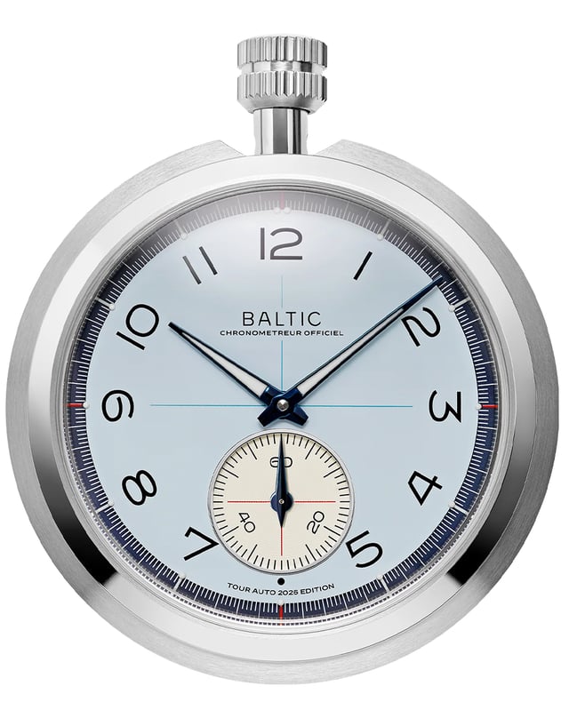 Baltic – Rally Timer Tour Auto 2026, moderne Taschenuhr aus Edelstahl