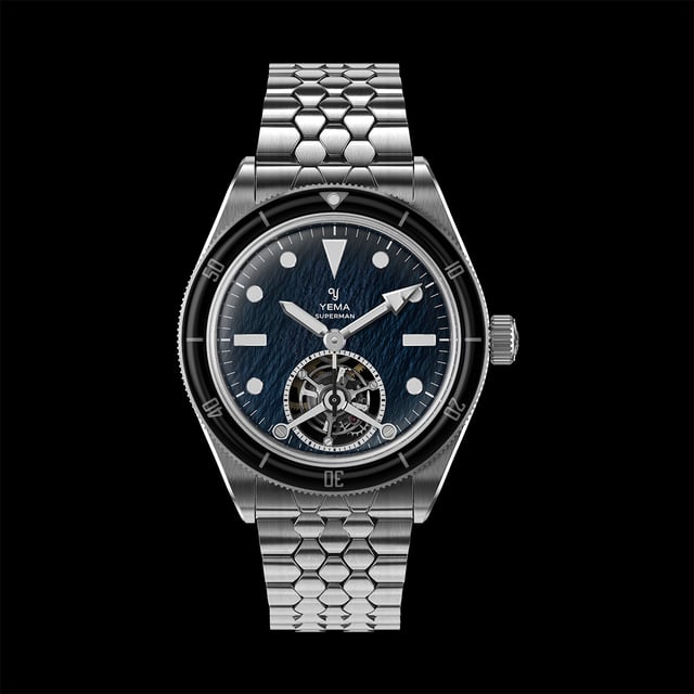 Frontansicht der Yema Superman Titanium Tourbillon CMM.31