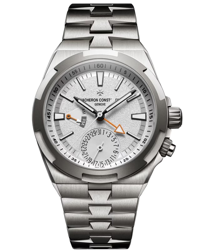 Vacheron Constantin – Overseas Dual Time Cardinal Points, Luxussportuhr aus Titan mit Manufakturkaliber und integriertem Band
