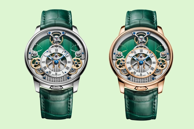 Arnold & Son: Time Pyramid 42.5 Malachit Editions