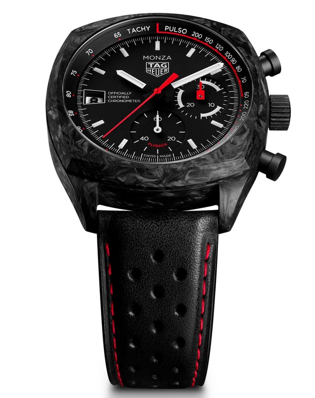 TAG Heuer – Monza Flyback Chronograph, limitierter Chronograph aus Carbon mit Automatikkaliber 