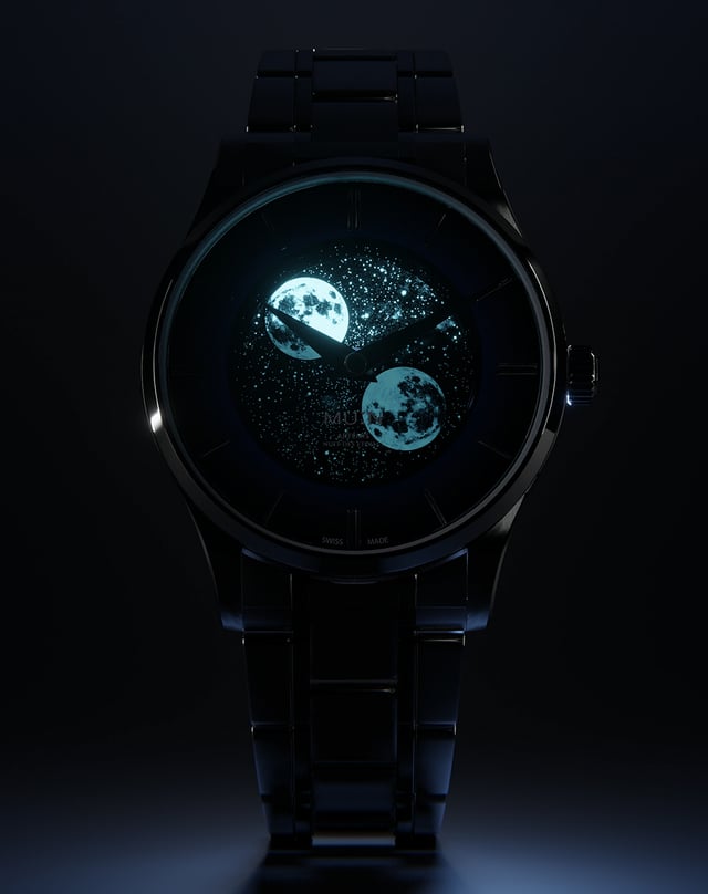 Mu:n Watches – Artemis Nuit des Étoiles, Automatikuhr mit besonderer Mondphasenkomplikation