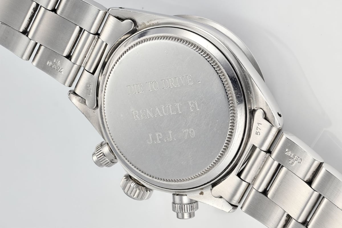 Rückseite der Rolex Cosmograph „Big Red“ Daytona
