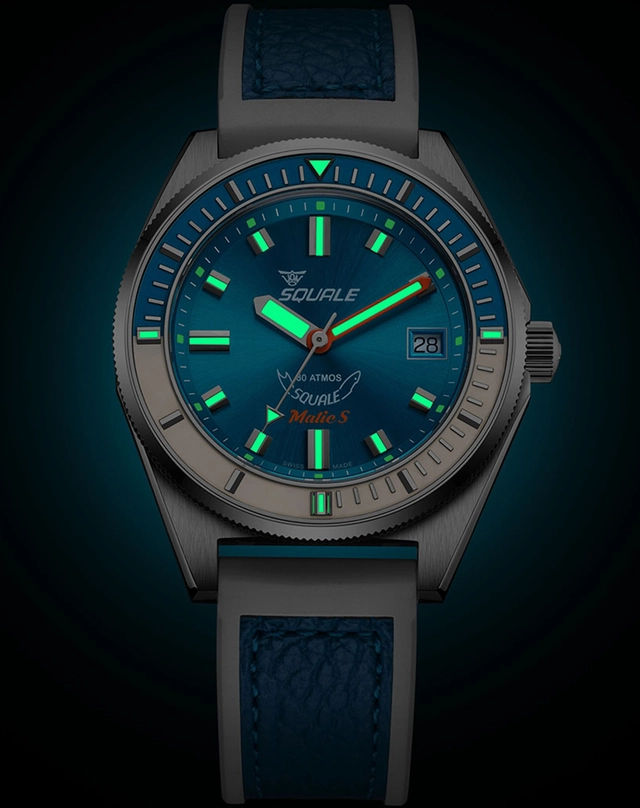 Squale – Matic-S, Taucheruhr aus Edelstahl mit Automatikwerk und Superluminova