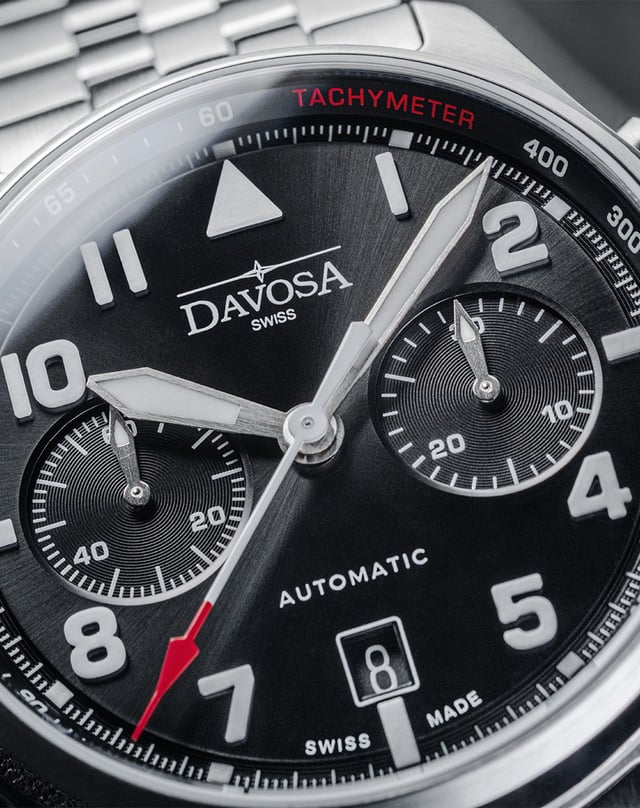 Davosa – Newton Pilot Chronograph, Fliegeruhr mit Chronograph und Automatikwerk