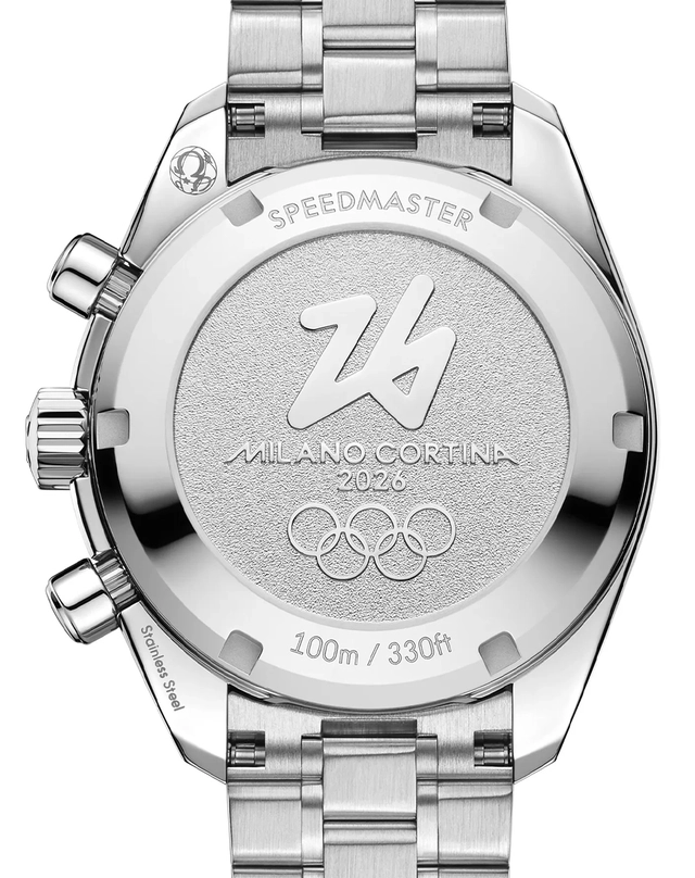 Omega Speedmaster Milano Cortina 2026, Chronograph mit Automatikkaliber