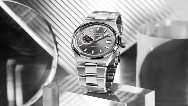 Eberhard & Co Contodat, Dreizeigeruhr Referenz 41156.04 mit silbernem Zifferblatt