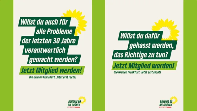 Plakate der Grünen Frankfurt