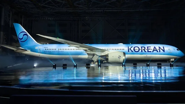 Korean Airline: Weiterhin himmelbau, aber sehr clean.