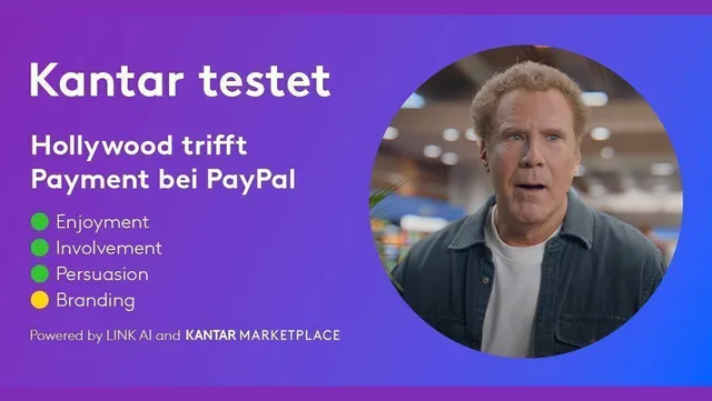 Paypal lässt Will Ferrell fürs digitale Bezahlen im Laden werben. Wie gut performt der Spot in Deutschland?