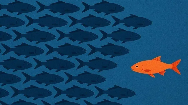 Gegen den Strom schwimmen - dazu braucht es auch im Marketing Mut.