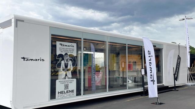 Das Tamaris Brand-Modul auf dem Konzertgelände in Dresden – Anlaufpunkt für Fans vor Showbeginn