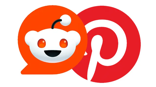 Reddit und Pinterest Logos
